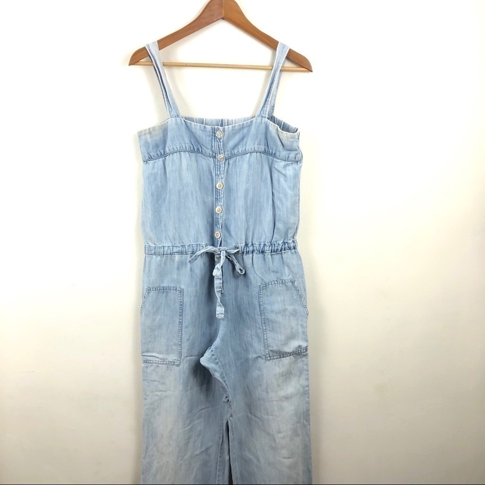 A.P.C Chambray Blue Denim Overalls Jumpsuit L - Picture 3 of 13